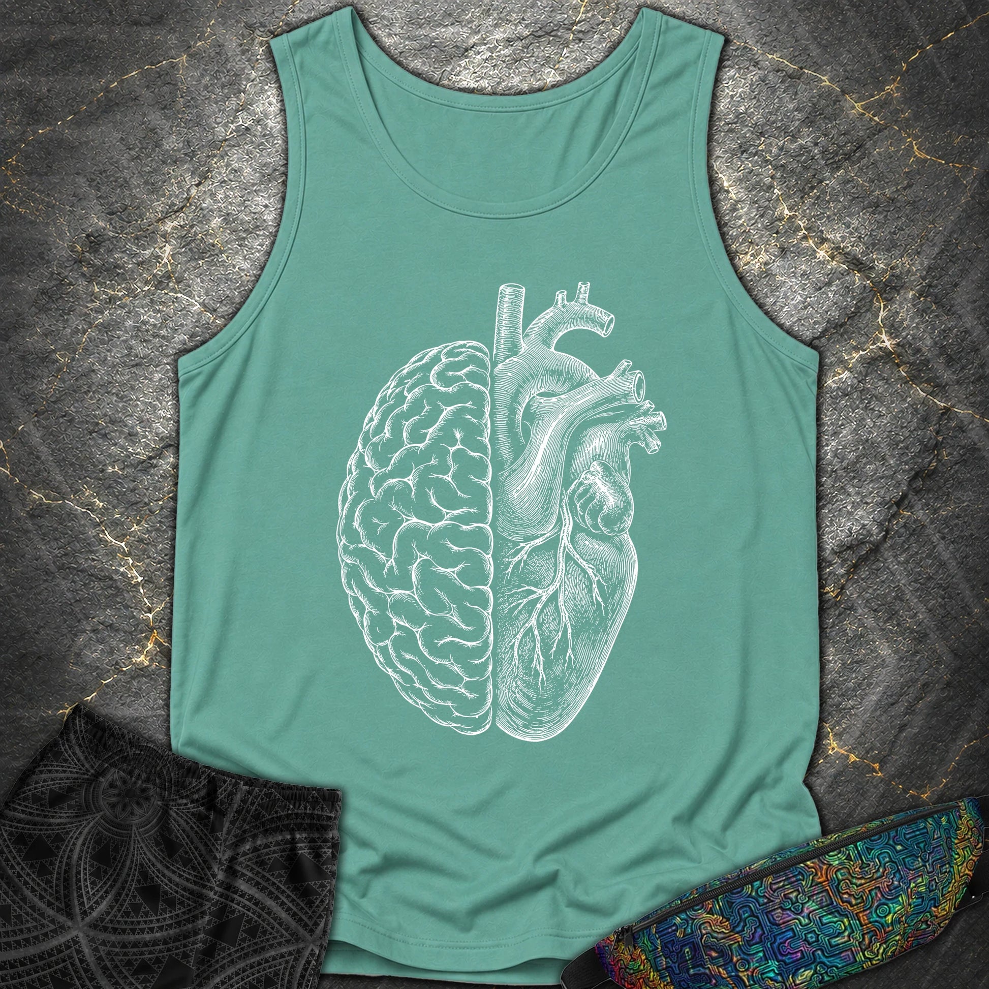 Heart Brain - Heart Brain Comfort Tank Top - Seafoam