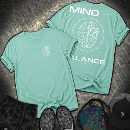 Mind Balance 2 Sided Comfort T-Shirt - Mind Balance 2 Sided Comfort T-Shirt - Seafoam
