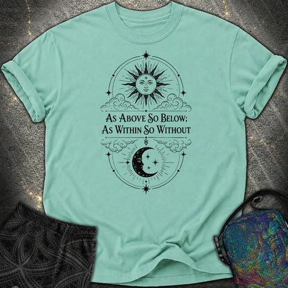As Above So Below Sun Moon - As Above So Below Sun Moon Comfort T-Shirt - Seafoam