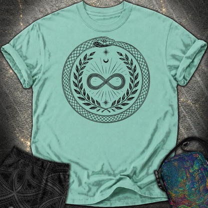 888 Ouroboros Infinity Comfort T-Shirt - 888 Ouroboros Infinity Comfort T-Shirt - Seafoam