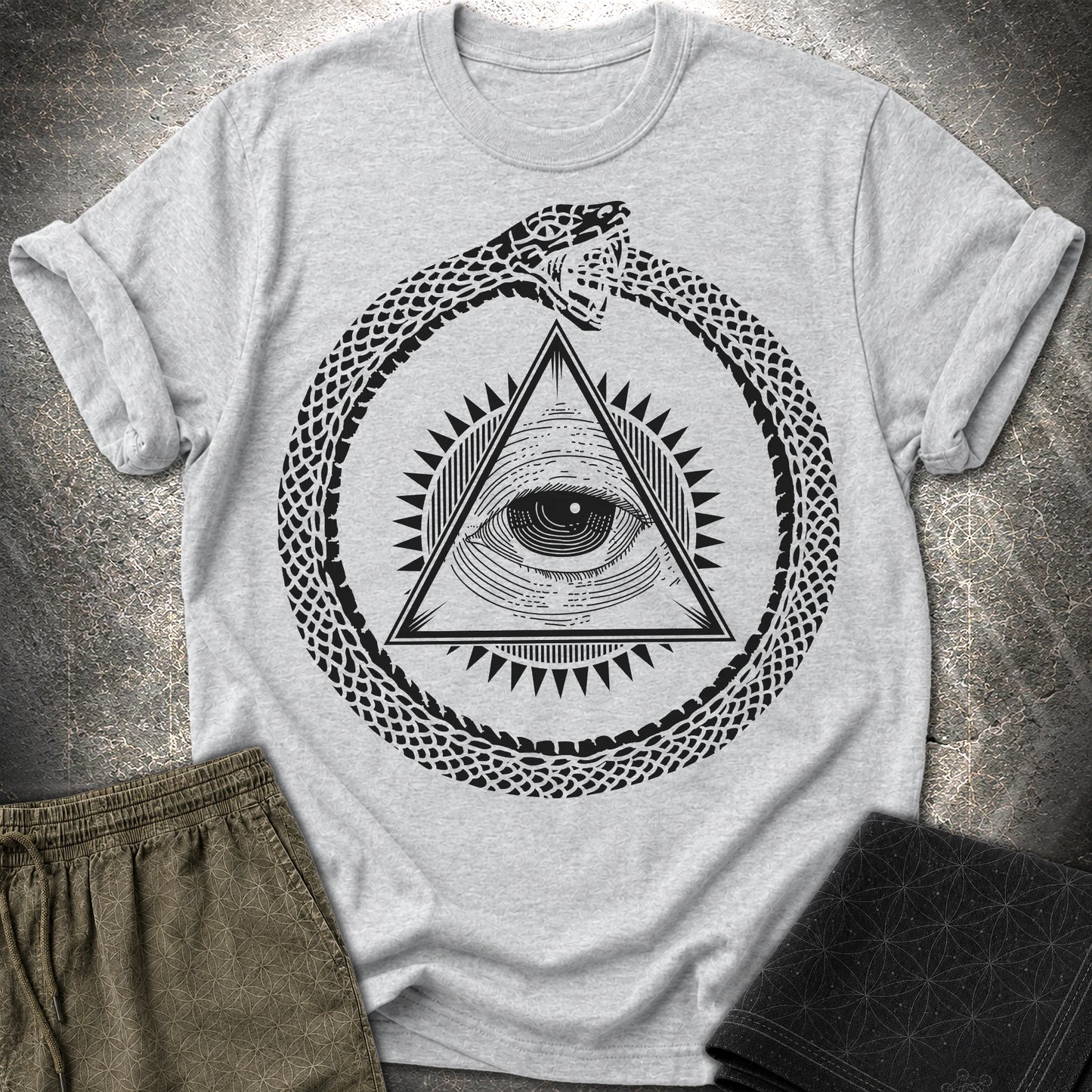 Ouroboros Eye of Providence - Ouroboros Eye of Providence T-Shirt - Sport Grey