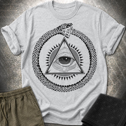 Ouroboros Eye of Providence - Ouroboros Eye of Providence T-Shirt - Sport Grey