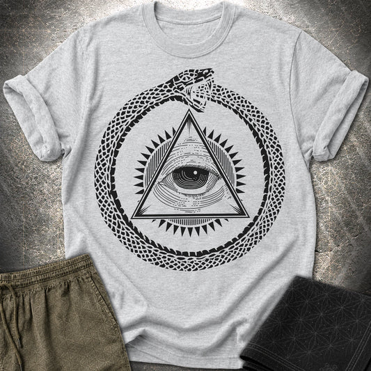 Ouroboros Eye of Providence - Ouroboros Eye of Providence T-Shirt - Sport Grey