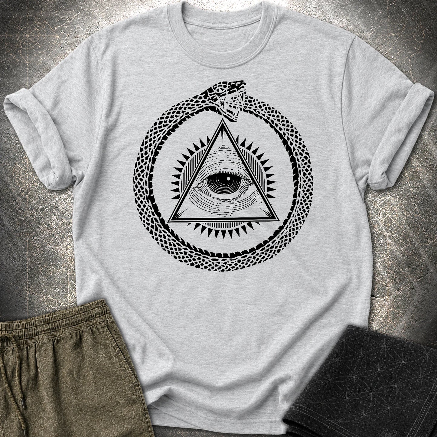 Ouroboros Eye of Providence T-Shirt - Ouroboros Eye of Providence T-Shirt - Sport Grey
