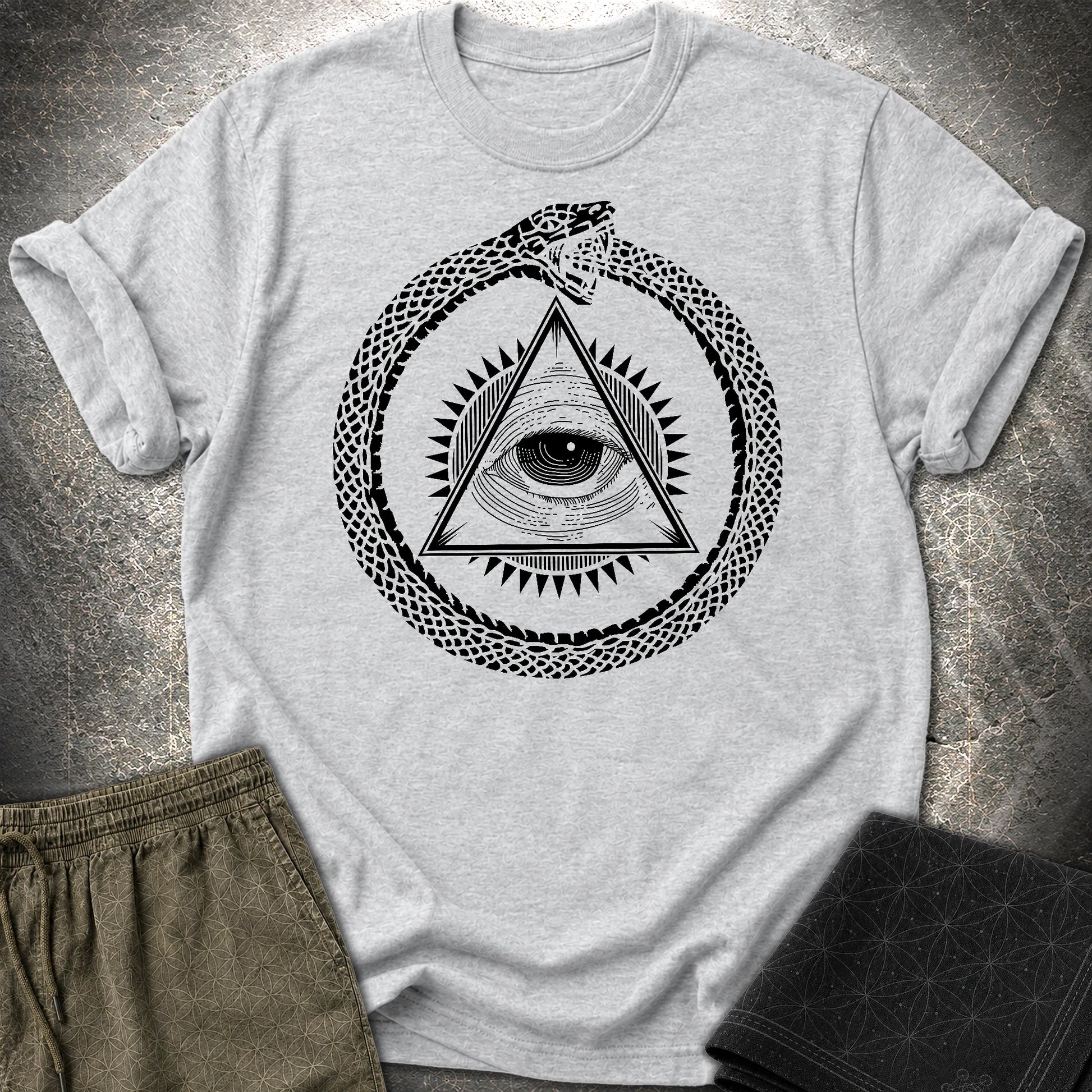 Ouroboros Eye of Providence T-Shirt - Ouroboros Eye of Providence T-Shirt - Sport Grey