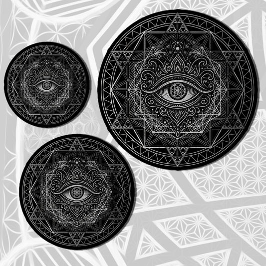 Silver Eye Mandala Sticker