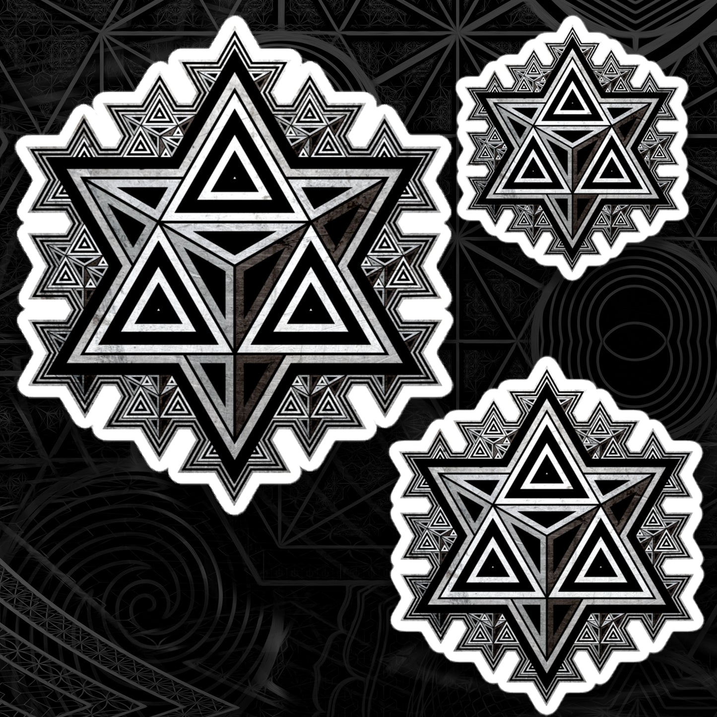 Silver Merkaba Sticker