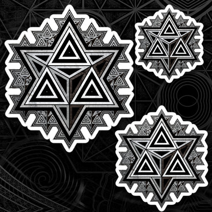 Silver Merkaba Sticker