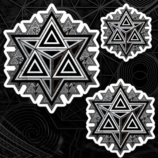 Silver Merkaba Sticker