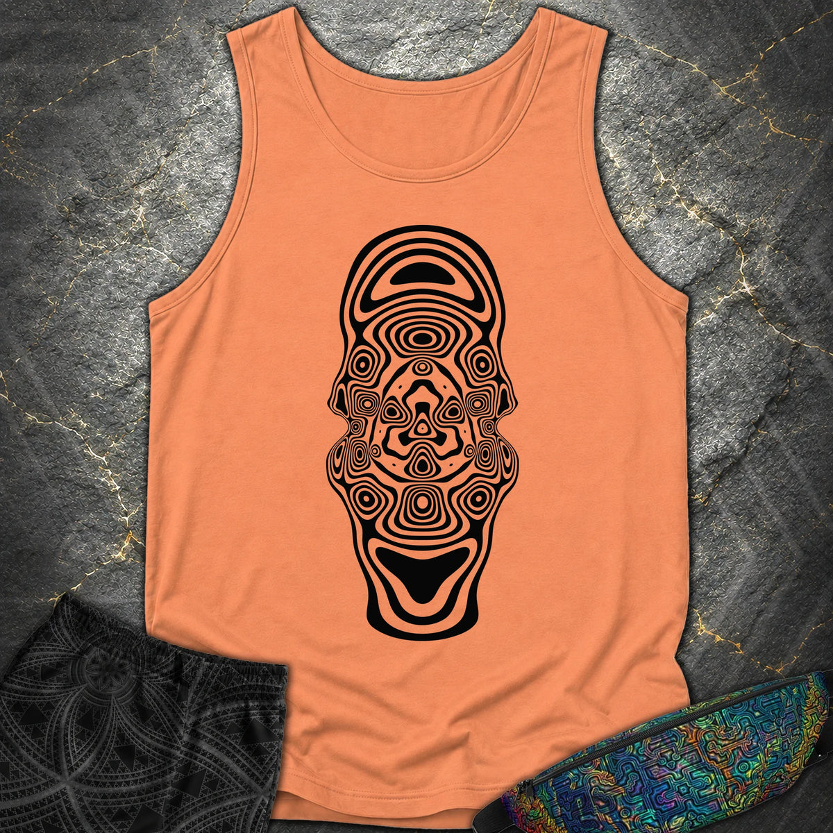 Mind Blown Black Comfort Tank Top - Mind Blown Black Comfort Tank Top - Terracotta