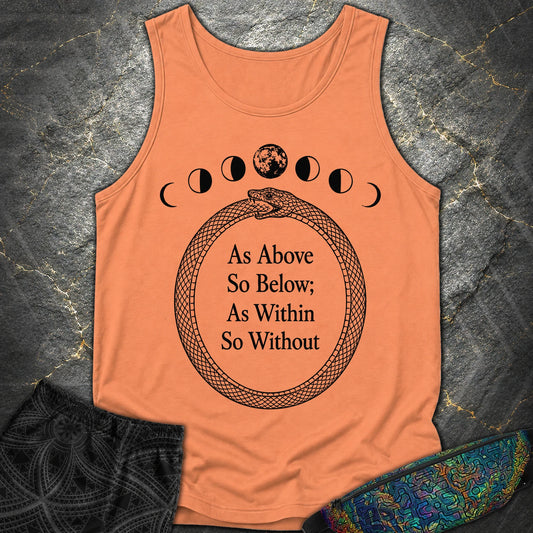 As Above So Below Ouroboros - As Above So Below Ouroboros Comfort Tank Top - Terracotta