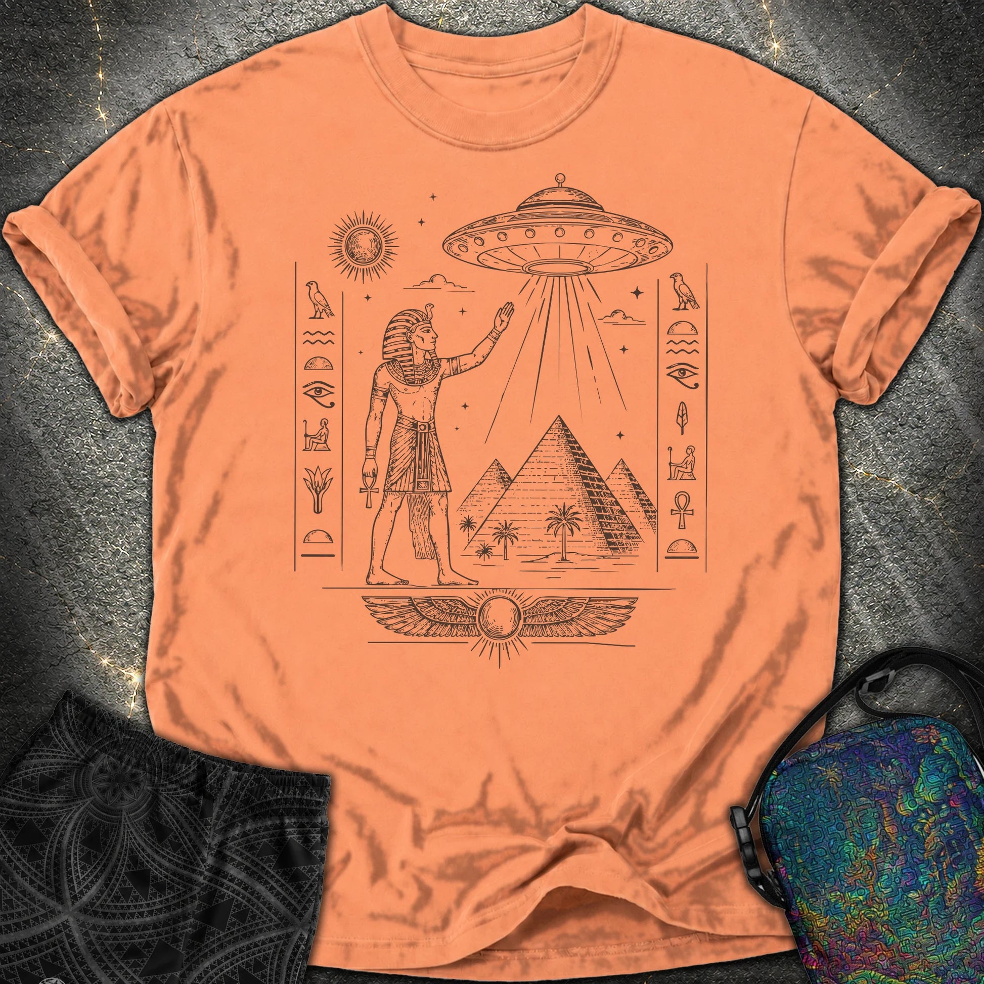 Pharaoh Beneath the Star Vessel - Pharaoh Beneath the Star Vessel Comfort T-Shirt - Terracotta