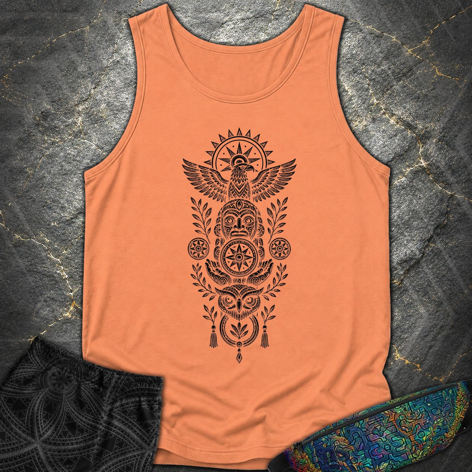 Totem Black - Totem Black Comfort Tank Top - Terracotta
