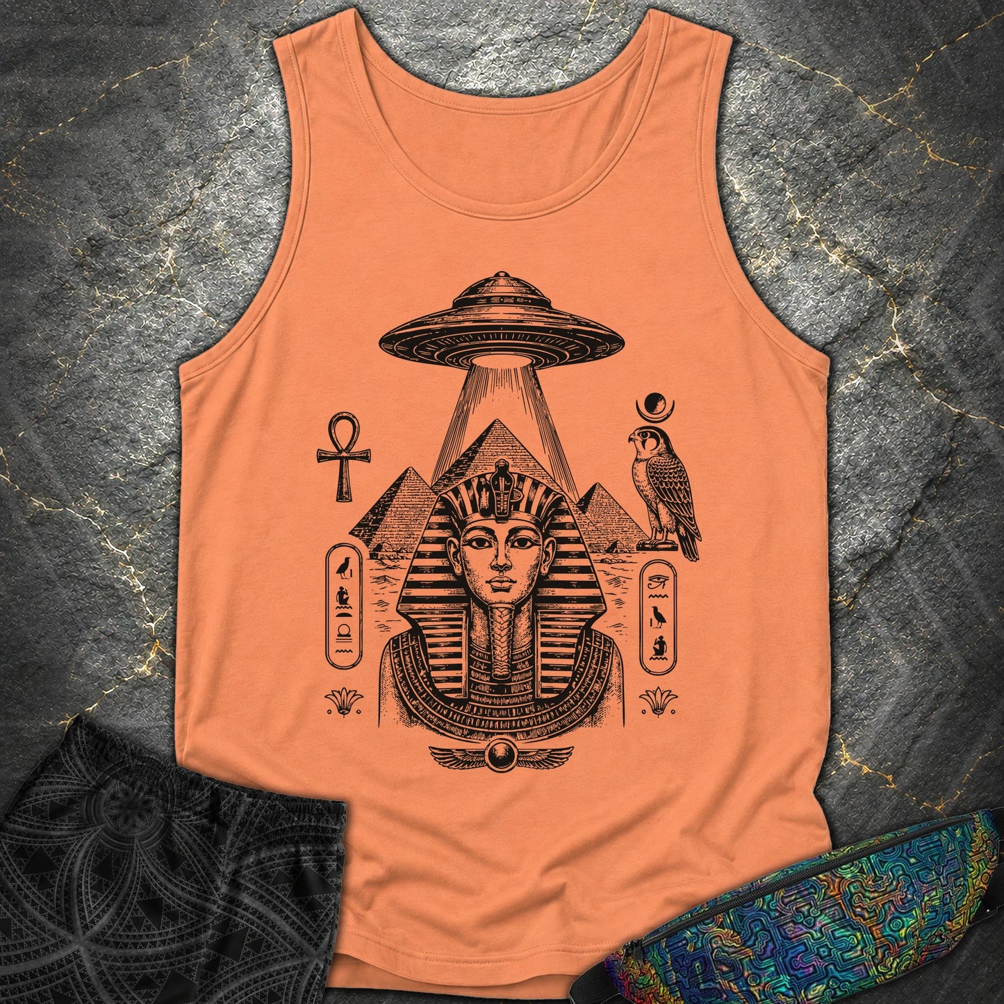 Pharaoh Under the Alien Light - Pharaoh Under the Alien Light Comfort Tank Top - Terracotta
