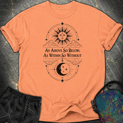 As Above So Below Sun Moon - As Above So Below Sun Moon Comfort T-Shirt - Terracotta