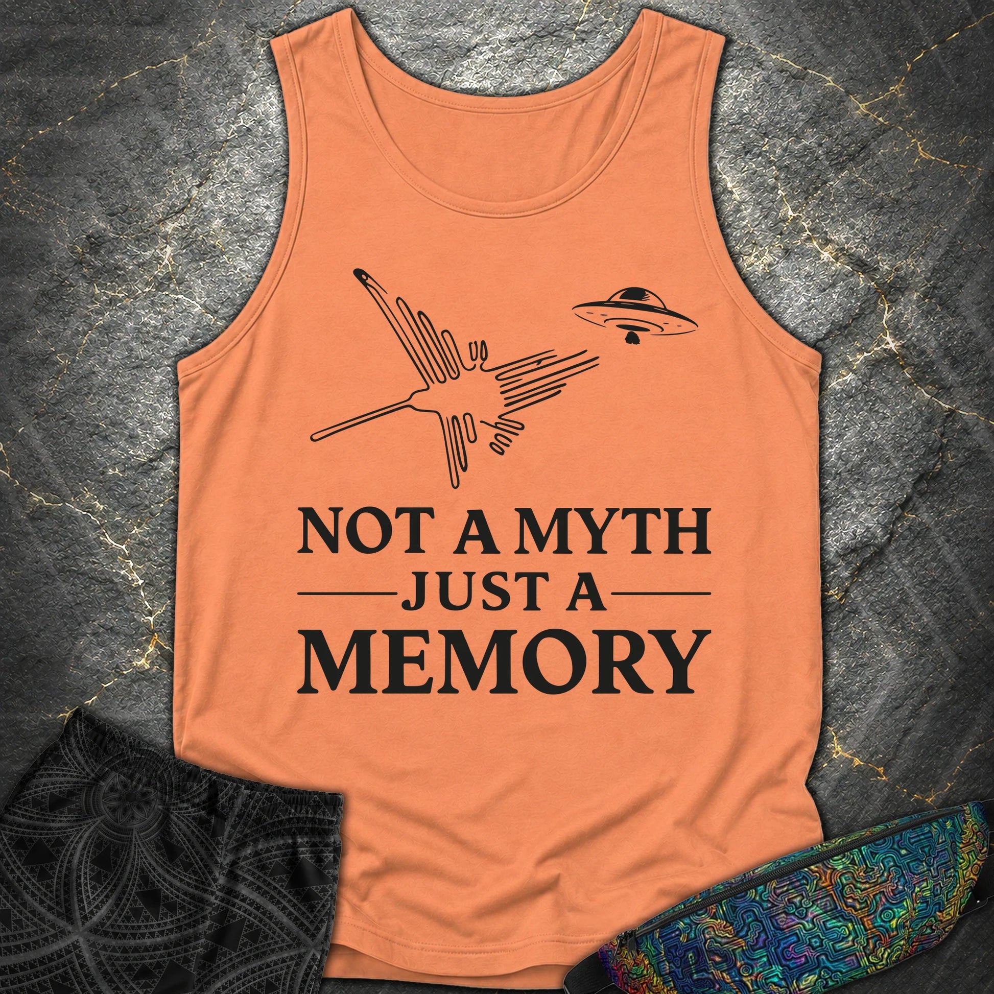 NOT MYTH JUST MEMORY Czarne - NOT MYTH JUST MEMORY Czarne Comfort Tank Top - Terracotta
