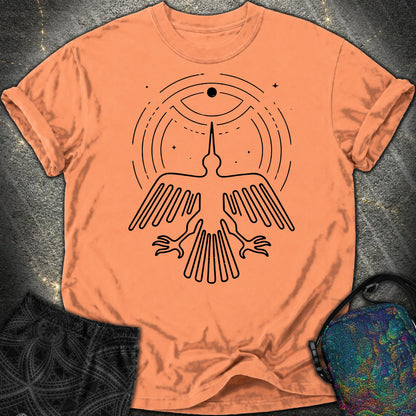 Geoglif Ptaka Biale - Geoglif Ptaka Biale Comfort T-Shirt - Terracotta