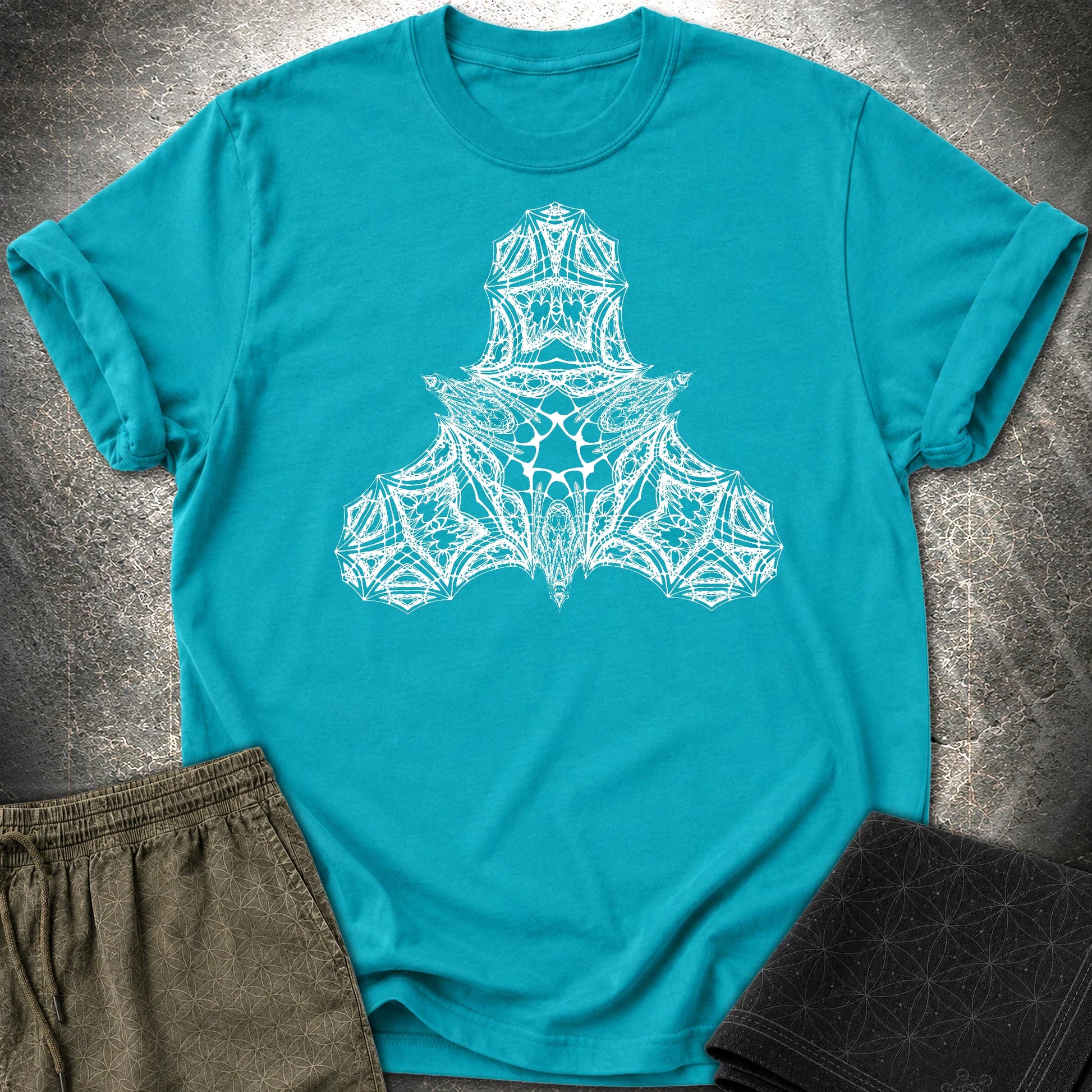 Organic Triple T-Shirt - Organic Triple T-Shirt - Tropical Blue