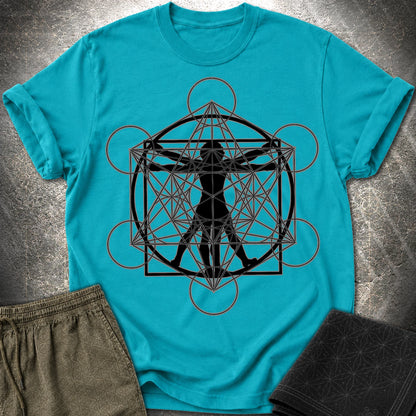 Vitruvian Metatron T-Shirt - Vitruvian Metatron T-Shirt - Tropical Blue