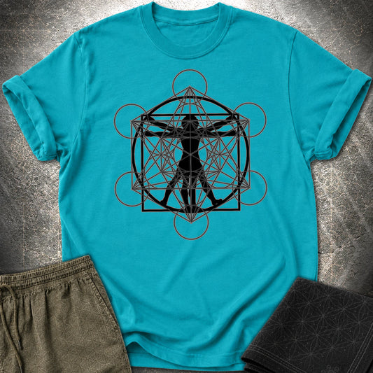 Vitruvian Metatron T-Shirt - Vitruvian Metatron T-Shirt - Tropical Blue