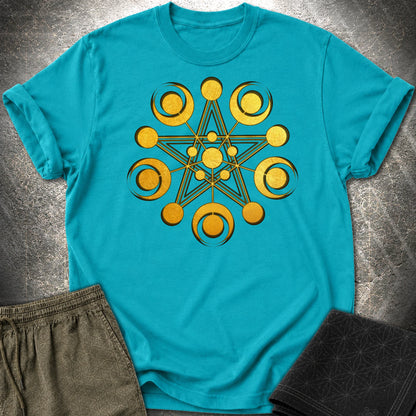 Golden Crop Circle T-Shirt - Golden Crop Circle T-Shirt - Tropical Blue