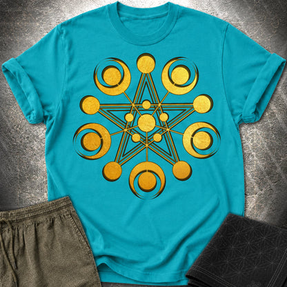 Golden Crop Circle T-Shirt - Golden Crop Circle T-Shirt - Tropical Blue
