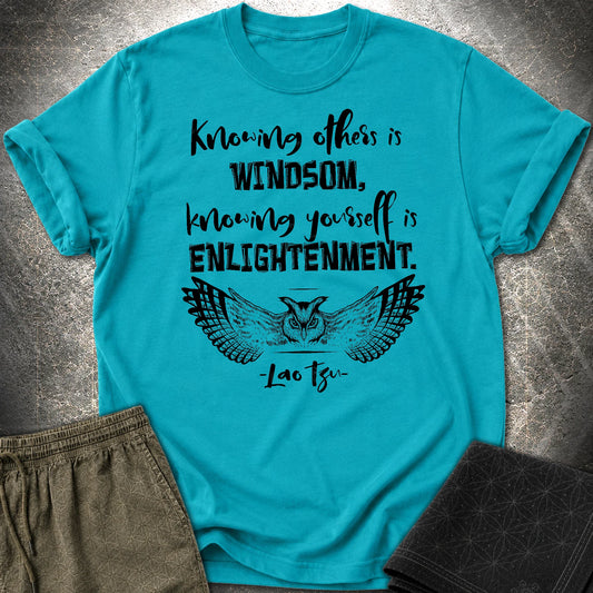 Lao Tzu EnlightenmentT-Shirt - Lao Tzu EnlightenmentT-Shirt - Tropical Blue