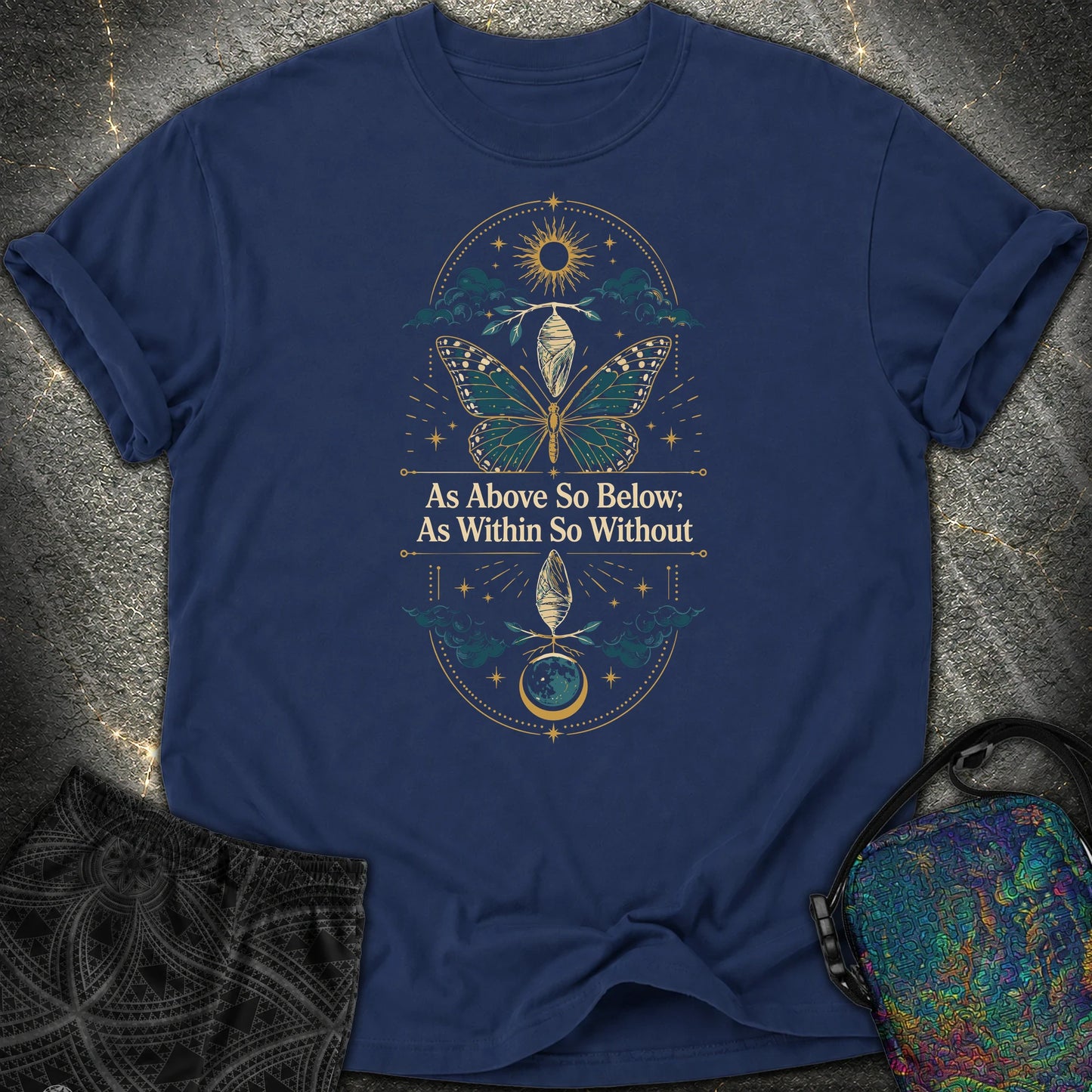 As Above So Below Transformation - As Above So Below Transformation Comfort T-Shirt - True Navy