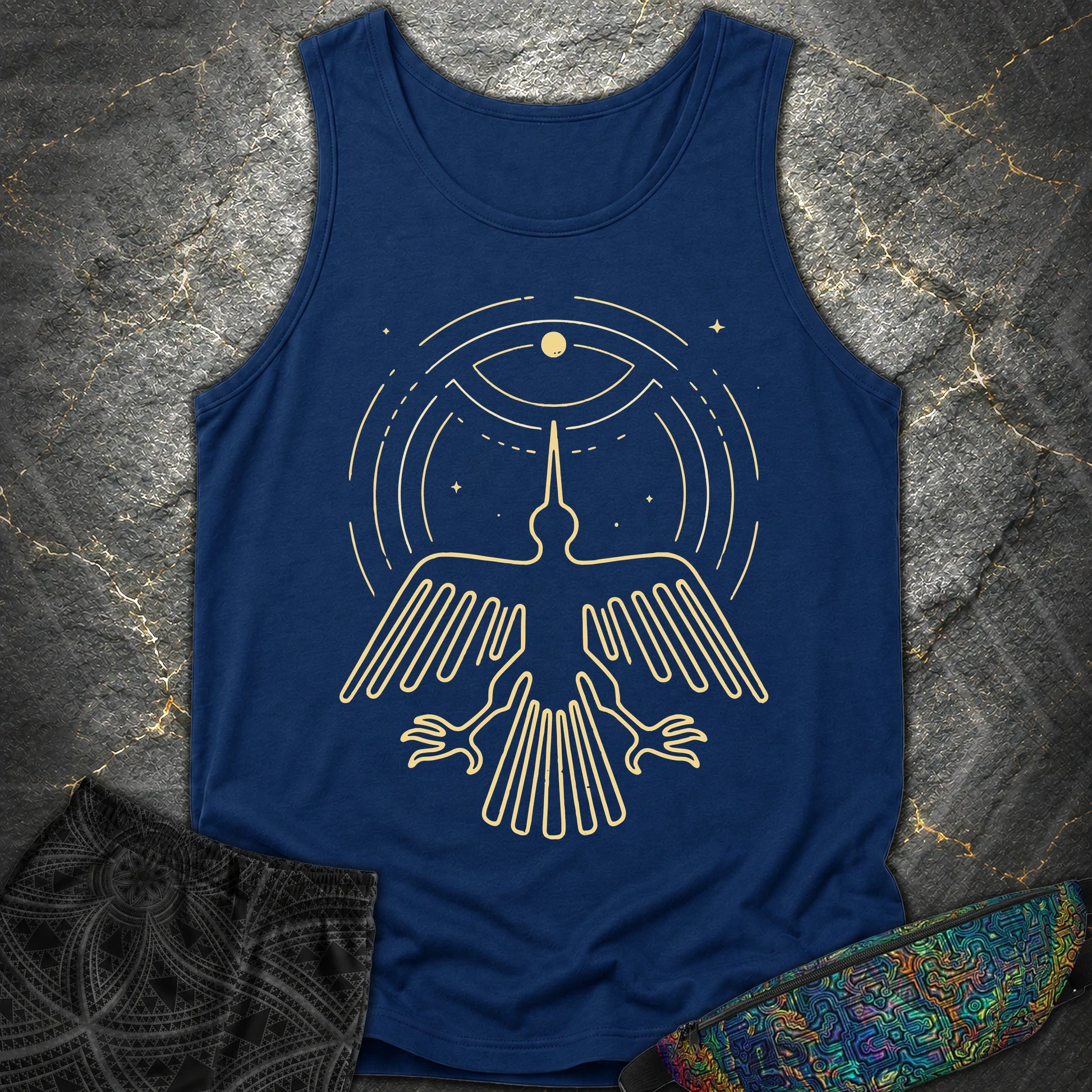 Geoglif Ptaka - Geoglif Ptaka Comfort Tank Top - True Navy