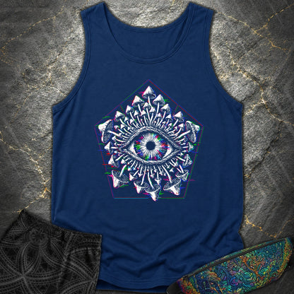 Third Eye Mushroom Comfort Tank - Third Eye Mushroom Comfort Tank - True Navy