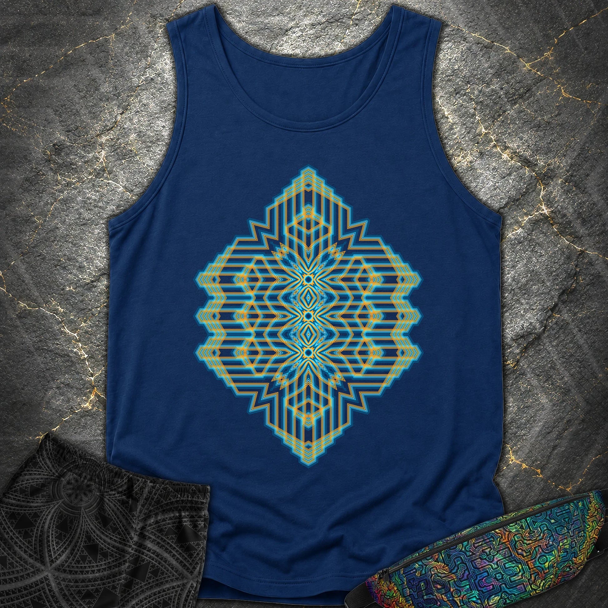 Triune Signal Temple - Triune Signal Temple Comfort Tank Top - True Navy