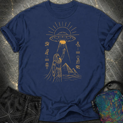 Pharaoh Reaching for the Sky Vessel - Pharaoh Reaching for the Sky Vessel Comfort T-Shirt - True Navy