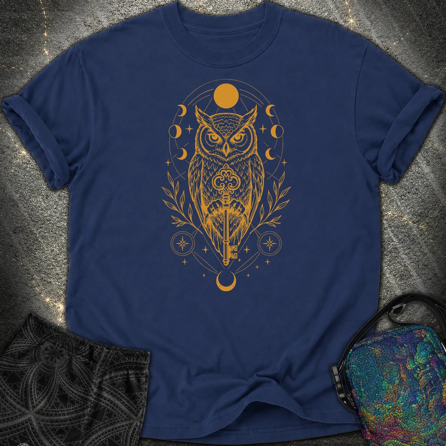 Owl Wisdom Key - Owl Wisdom Key Comfort T-Shirt - True Navy