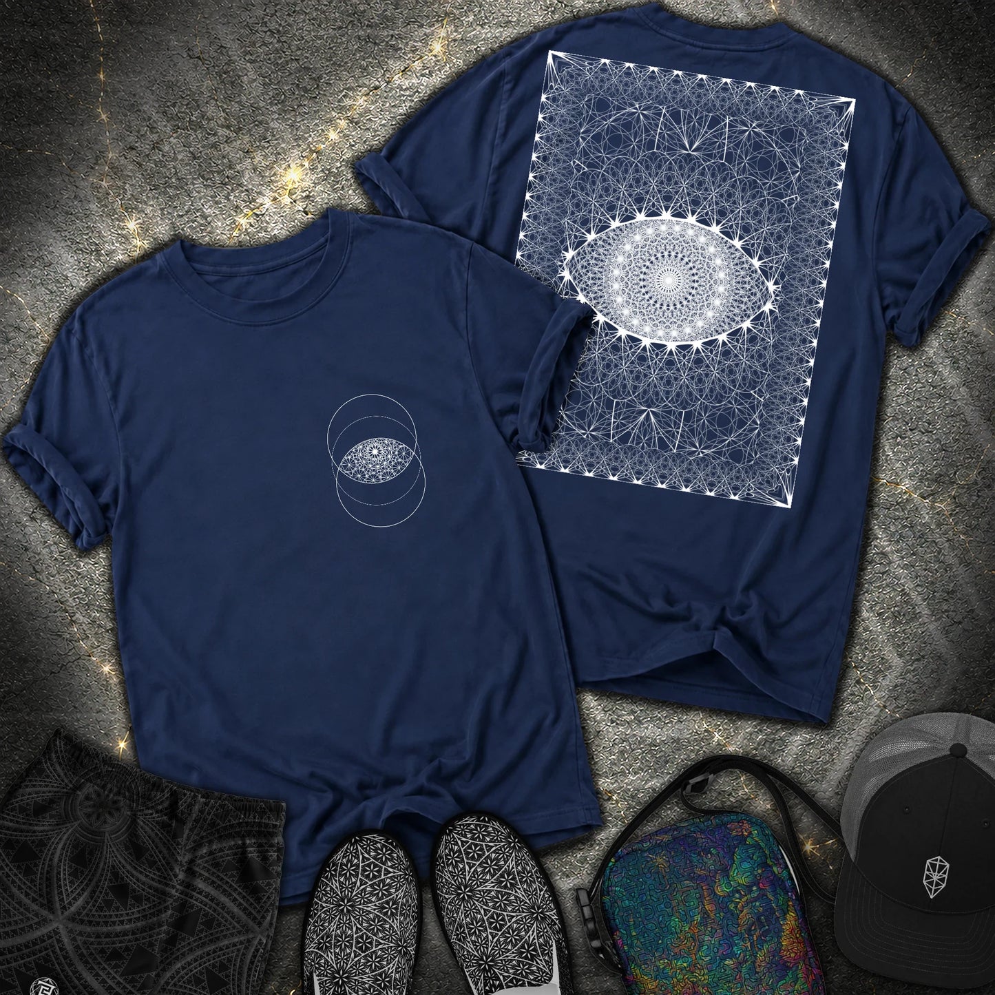 Eye Of The Creator 2 Sided T-Shirt - Eye Of The Creator 2 Sided Comfort T-Shirt - True Navy