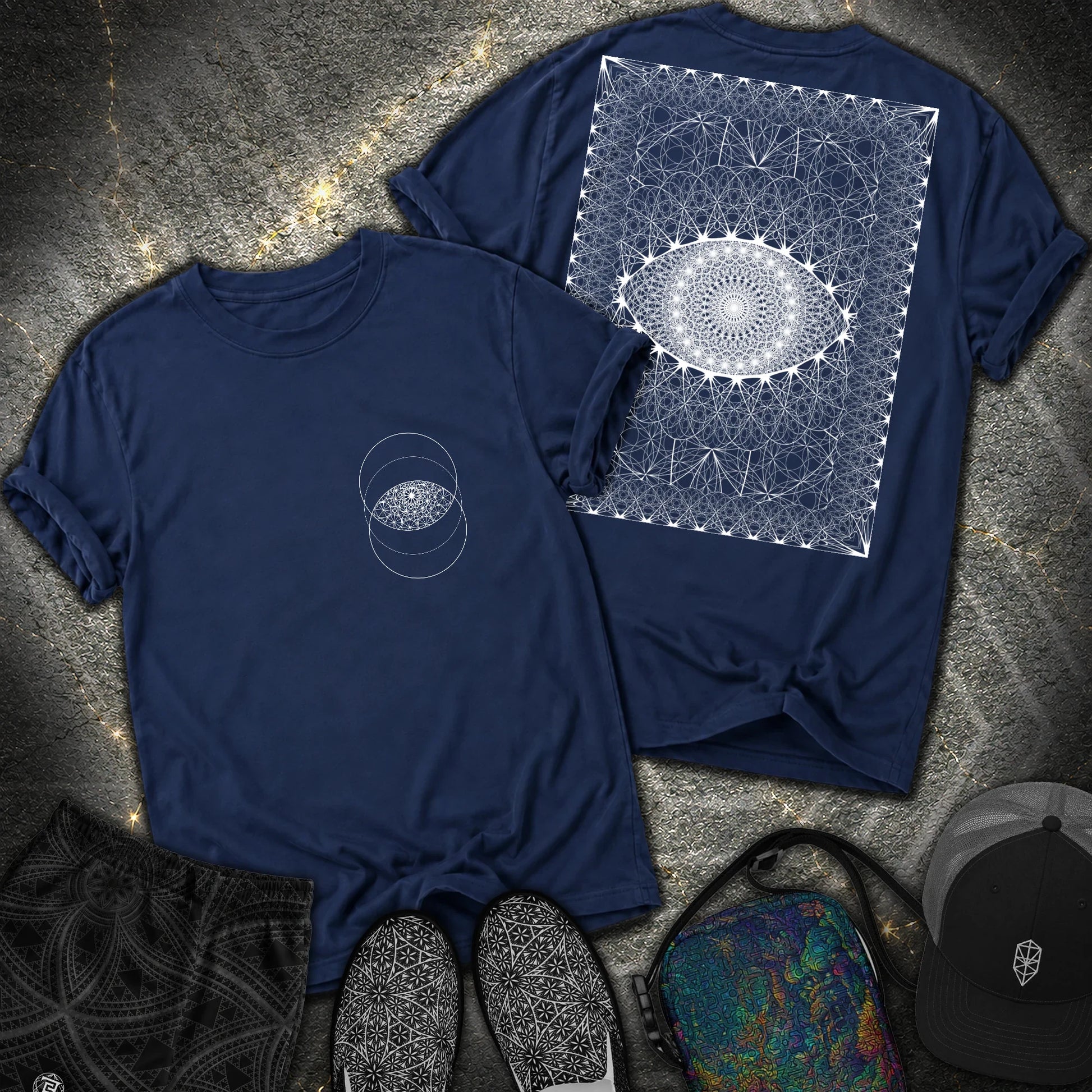 Eye Of The Creator 2 Sided T-Shirt - Eye Of The Creator 2 Sided Comfort T-Shirt - True Navy