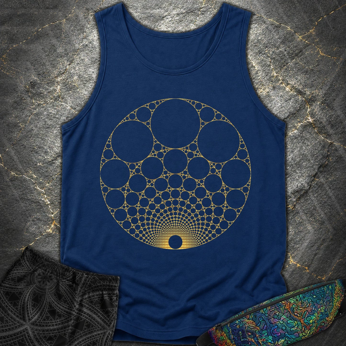 Apollonian Gasket T-Shirt - Apollonian Gasket Comfort Tank Top - True Navy