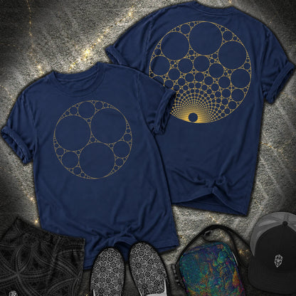Apollonian Gasket 2 Sided T-Shirt - Apollonian Gasket 2 Sided Comfort T-Shirt - True Navy