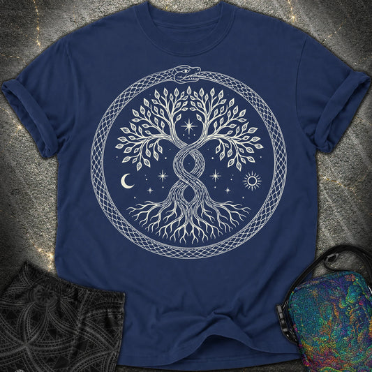 888 Ouroboros Tree Comfort T-Shirt - 888 Ouroboros Tree Comfort T-Shirt - True Navy