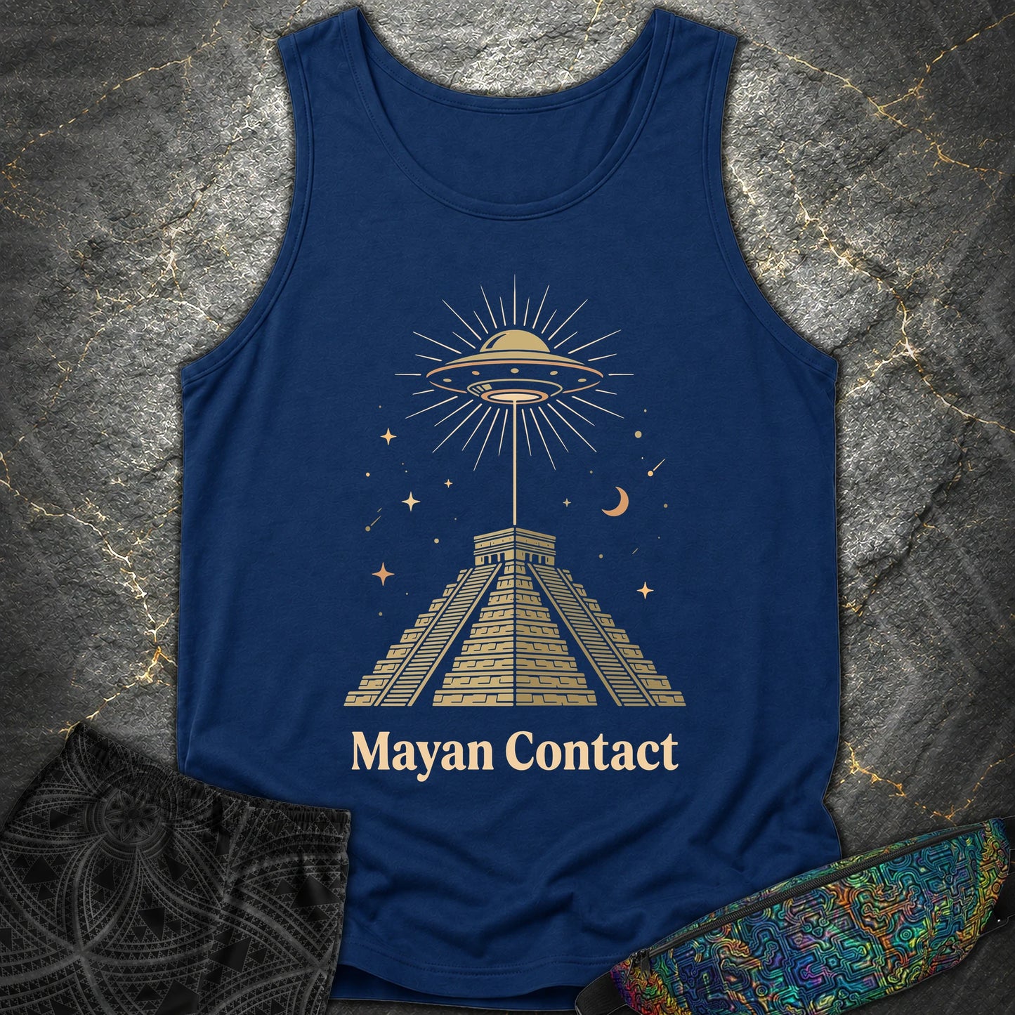 Piramida Majów I UFO 2 - Piramida Majów I UFO 2 Comfort Tank Top - True Navy