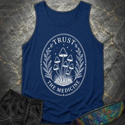 Trust The Medicine Mushroom Comfort Tank - Trust The Medicine Mushroom Comfort Tank - True Navy