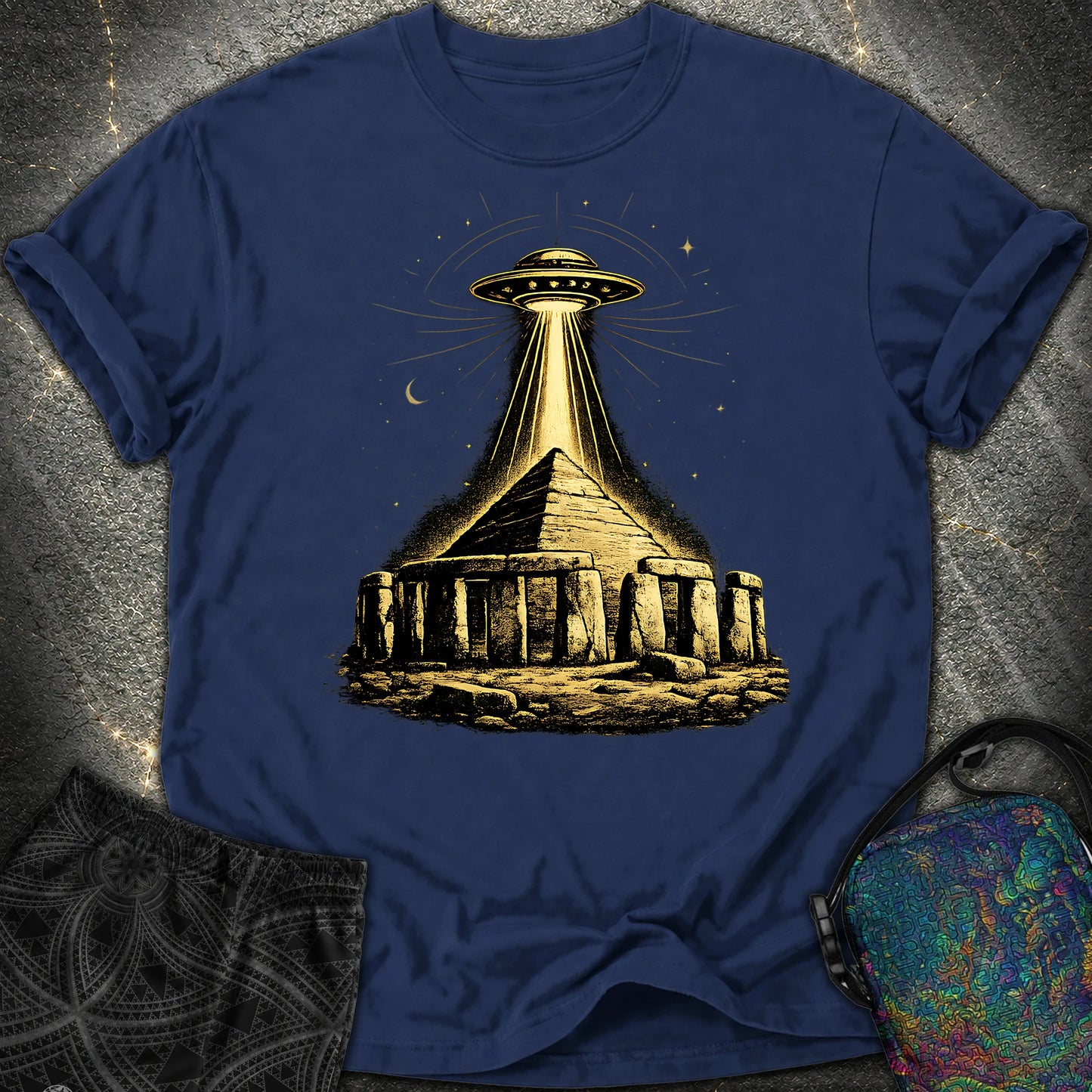 Piramida Gizy I Tajemniczy Pojazd - Piramida Gizy I Tajemniczy Pojazd Comfort T-Shirt - True Navy