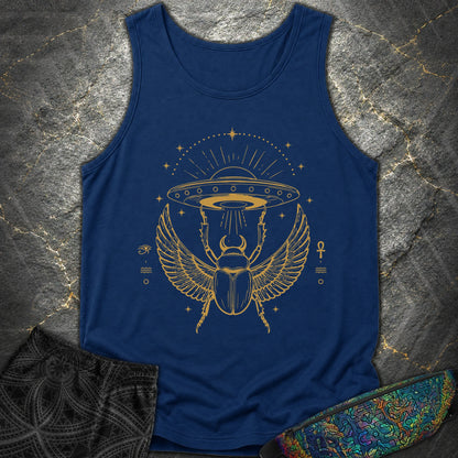 Celestial Scarab Beneath the Starship - Celestial Scarab Beneath the Starship Comfort Tank Top - True Navy