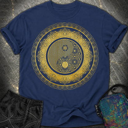 Yin Yang Gold T-Shirt - Yin Yang Gold Comfort T-Shirt - True Navy