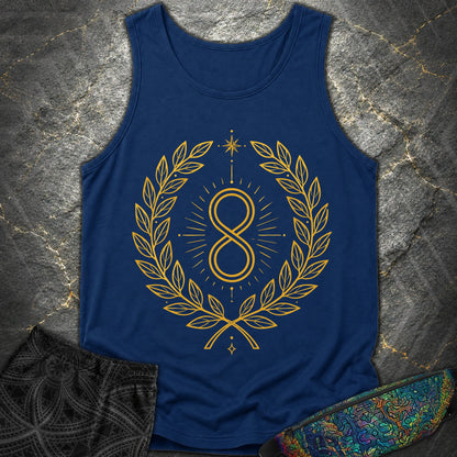 888 Infinity Wreath Unisex Comfort Tank Top - 888 Infinity Wreath Unisex Comfort Tank Top - True Navy
