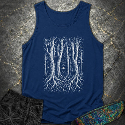 Forest Consciousness Watching - Forest Consciousness Watching Comfort Tank Top - True Navy