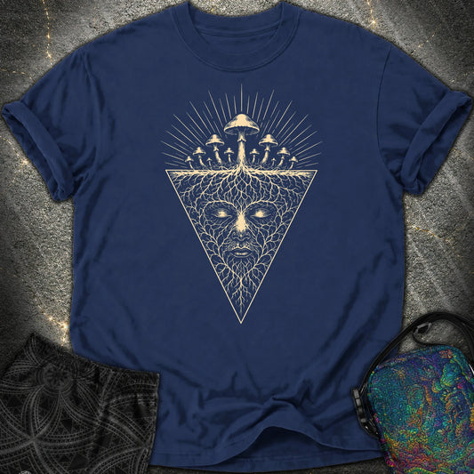 Mycelium Consciousness Comfort T-Shirt - Mycelium Consciousness Comfort T-Shirt - True Navy