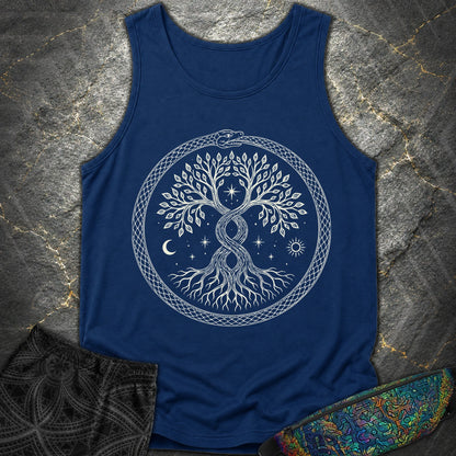 888 Ouroboros Tree Comfort Tank Top - 888 Ouroboros Tree Comfort Tank Top - True Navy