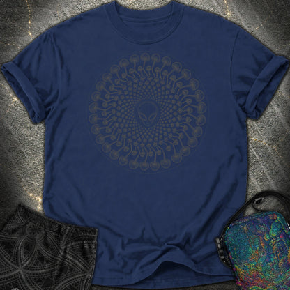 Alien Mushroom Spiral Comfort T-Shirt - Alien Mushroom Spiral Comfort T-Shirt - True Navy