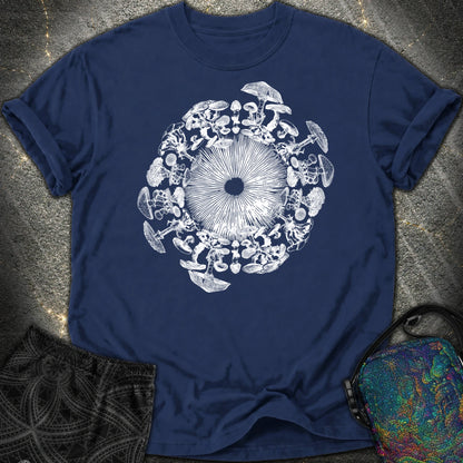 Mushroom Iris Comfort T-Shirt - Mushroom Iris Comfort T-Shirt - True Navy