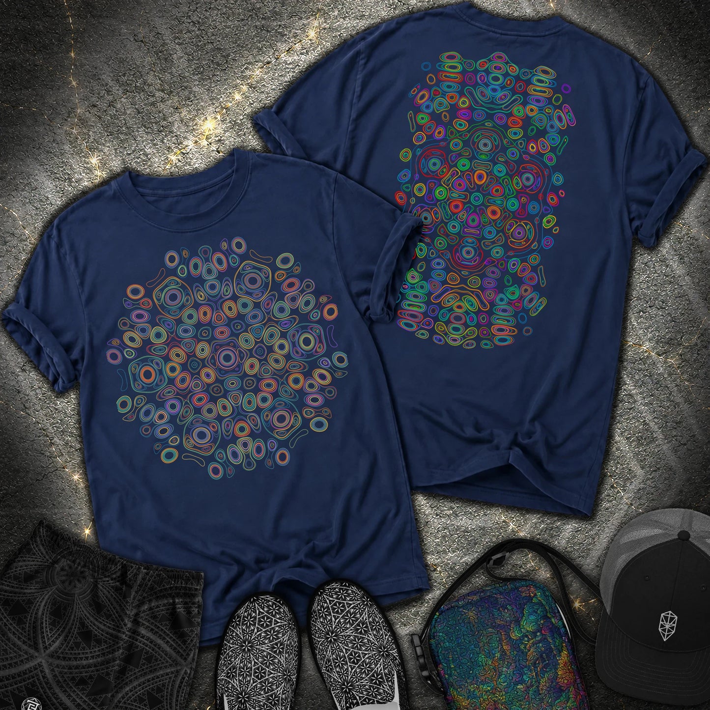 Frequency Of Color - Frequency Of Color 2 Sided Comfort T-Shirt - True Navy